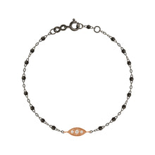 Gigi Clozeau - Wink Diamond Black Bracelet, Black and Rose Gold, 6.7"