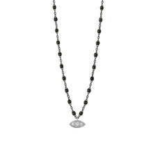 Gigi Clozeau - Wink Diamond Black Necklace, Black and White Gold, 16.5"