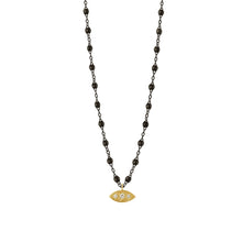Gigi Clozeau - Wink Diamond Black Necklace, Black and Yellow Gold, 16.5"