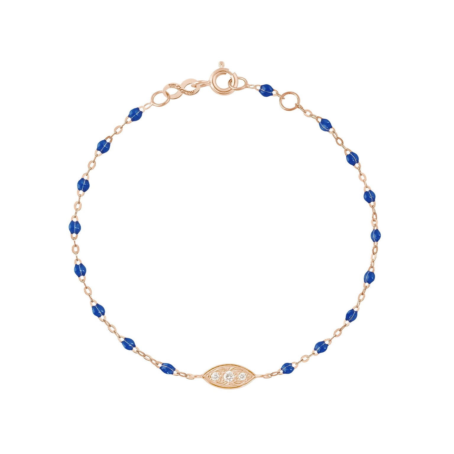 Gigi Clozeau - Wink Diamond Lapis Bracelet, Rose Gold, 6.7"