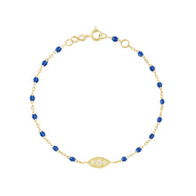 Gigi Clozeau - Wink Diamond Lapis Bracelet, Yellow Gold, 6.7"