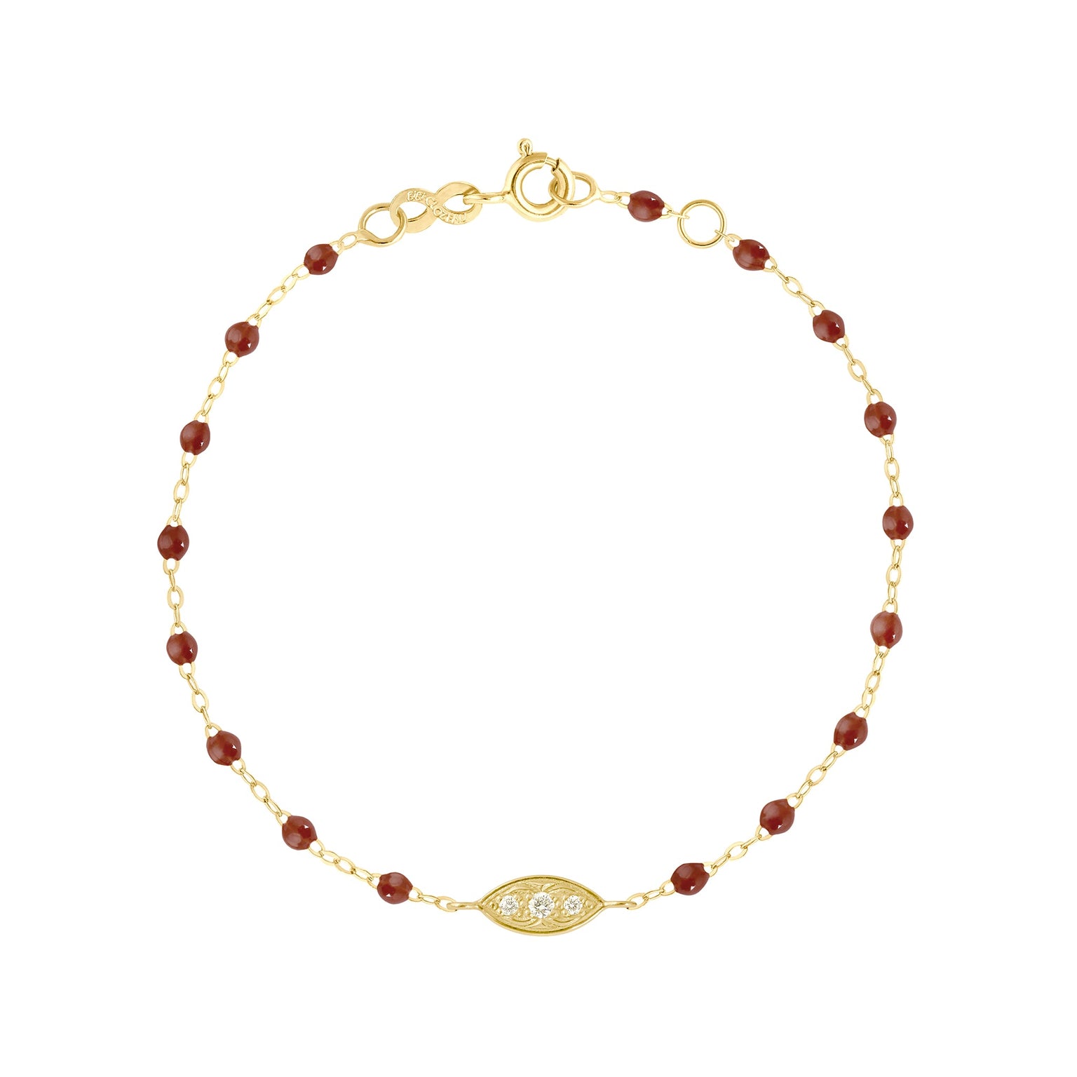 Gigi Clozeau - Wink Diamond Moka Bracelet, Yellow Gold, 6.7"