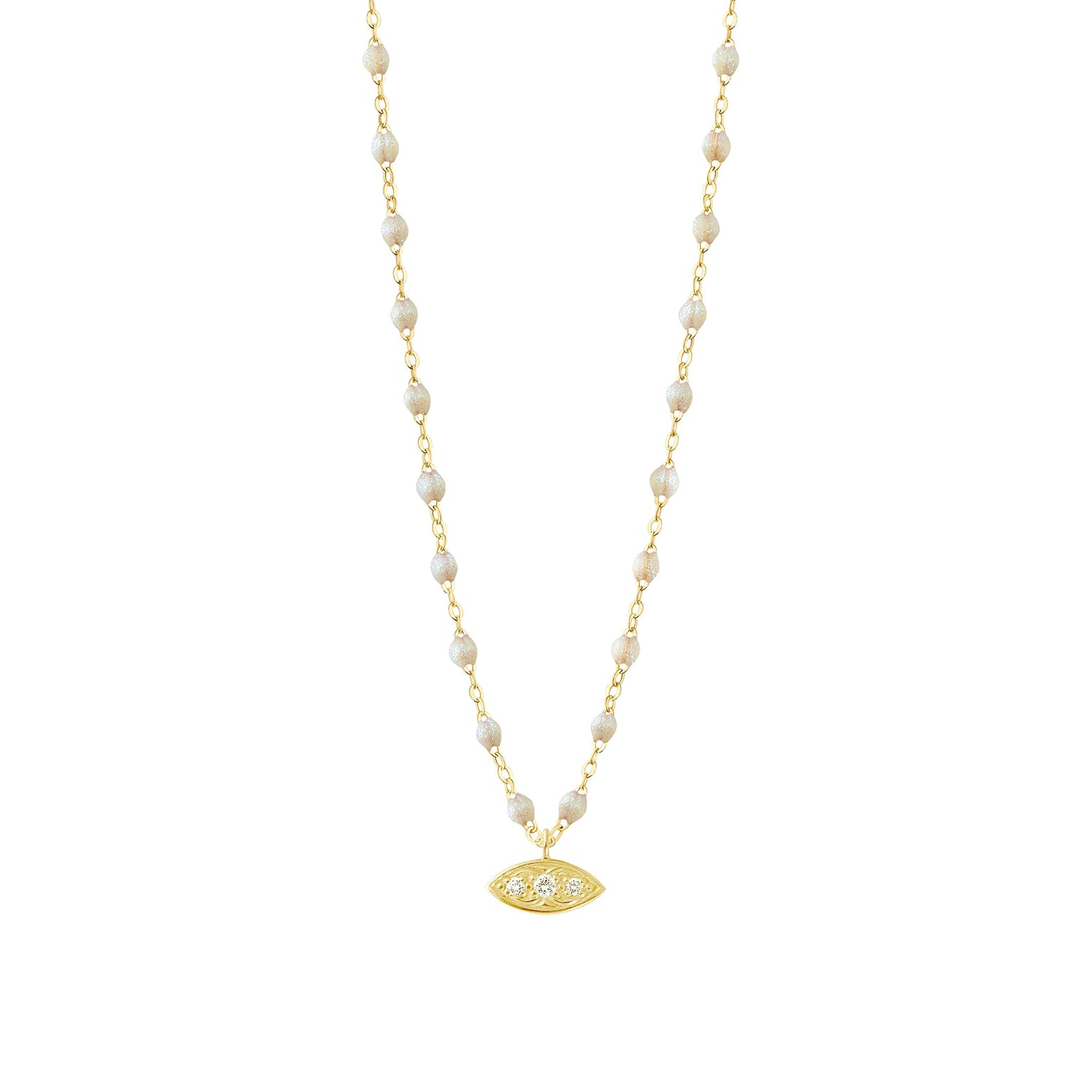 Gigi Clozeau - Wink Diamond Opal Necklace, Yellow Gold, 16.5"