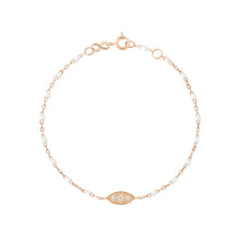 Gigi Clozeau - Wink Diamond White Bracelet, Rose Gold, 6.7"