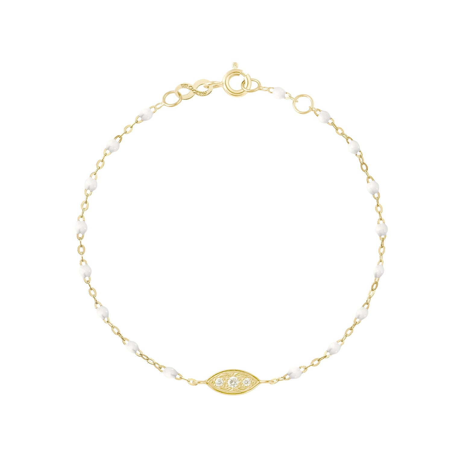 Gigi Clozeau - Wink Diamond White Bracelet, Yellow Gold, 6.7"