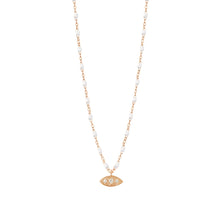 Gigi Clozeau - Wink Diamond White Necklace, Rose Gold, 16.5"