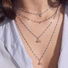 Gigi Clozeau - Gigi Supreme Classic 5 Diamond Necklace, Azur, Rose Gold, 17.7"