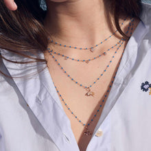Gigi Clozeau - In Love Diamond Necklace, Azur, Yellow Gold, 16.5"