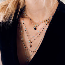 Gigi Clozeau - Cat Black Resin pendant, Rose Gold