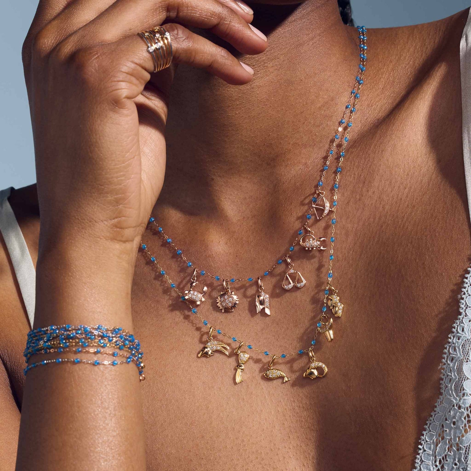 Gigi Clozeau - Gemini Diamond Pendant, Yellow Gold