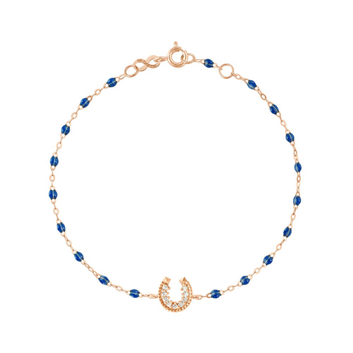 Gigi Clozeau - Horseshoe Diamond Sapphire bracelet, Rose Gold, 6.7