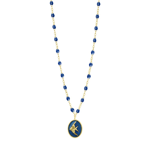 Gigi Clozeau - Sapphire Angelfish Necklace, Yellow Gold, 16.5