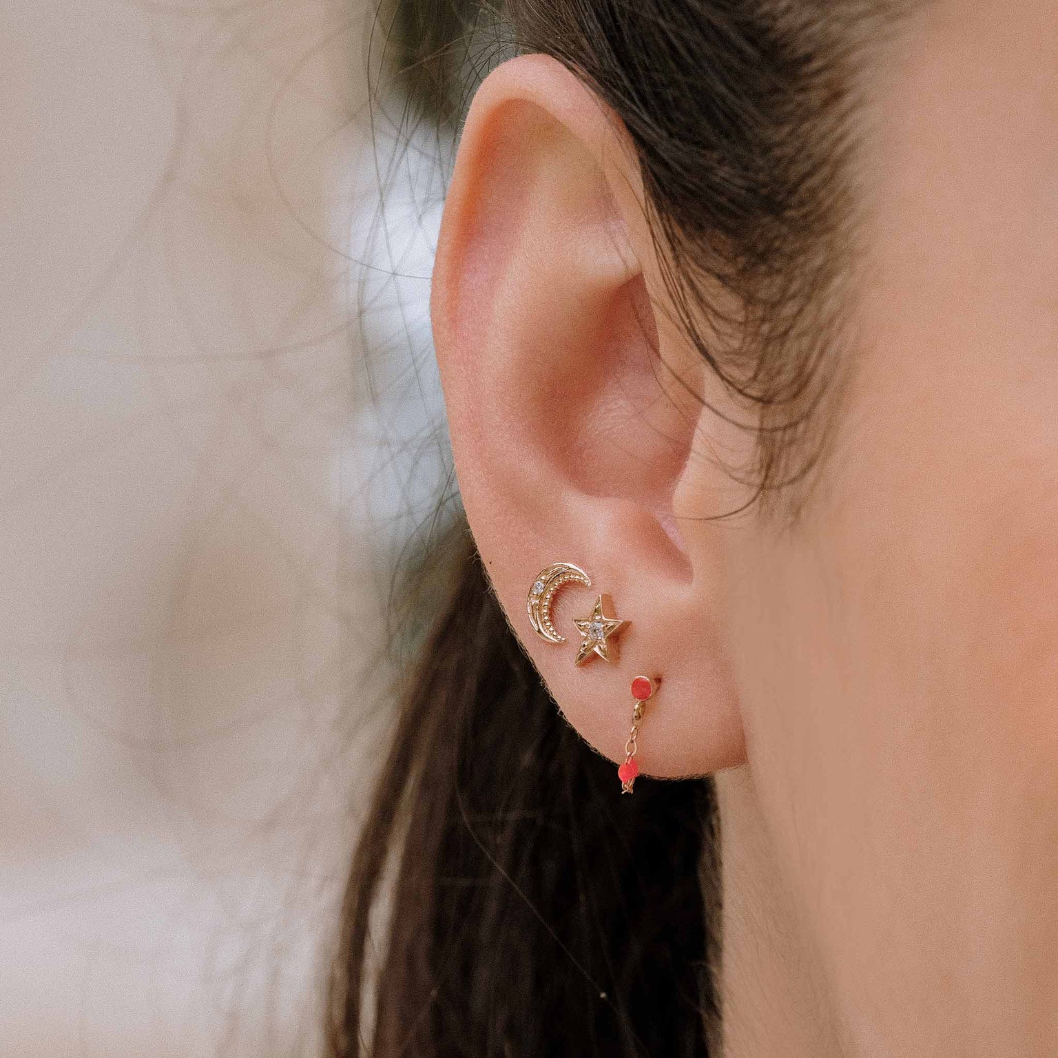 Gigi Clozeau - Star Earrings, Yellow Gold