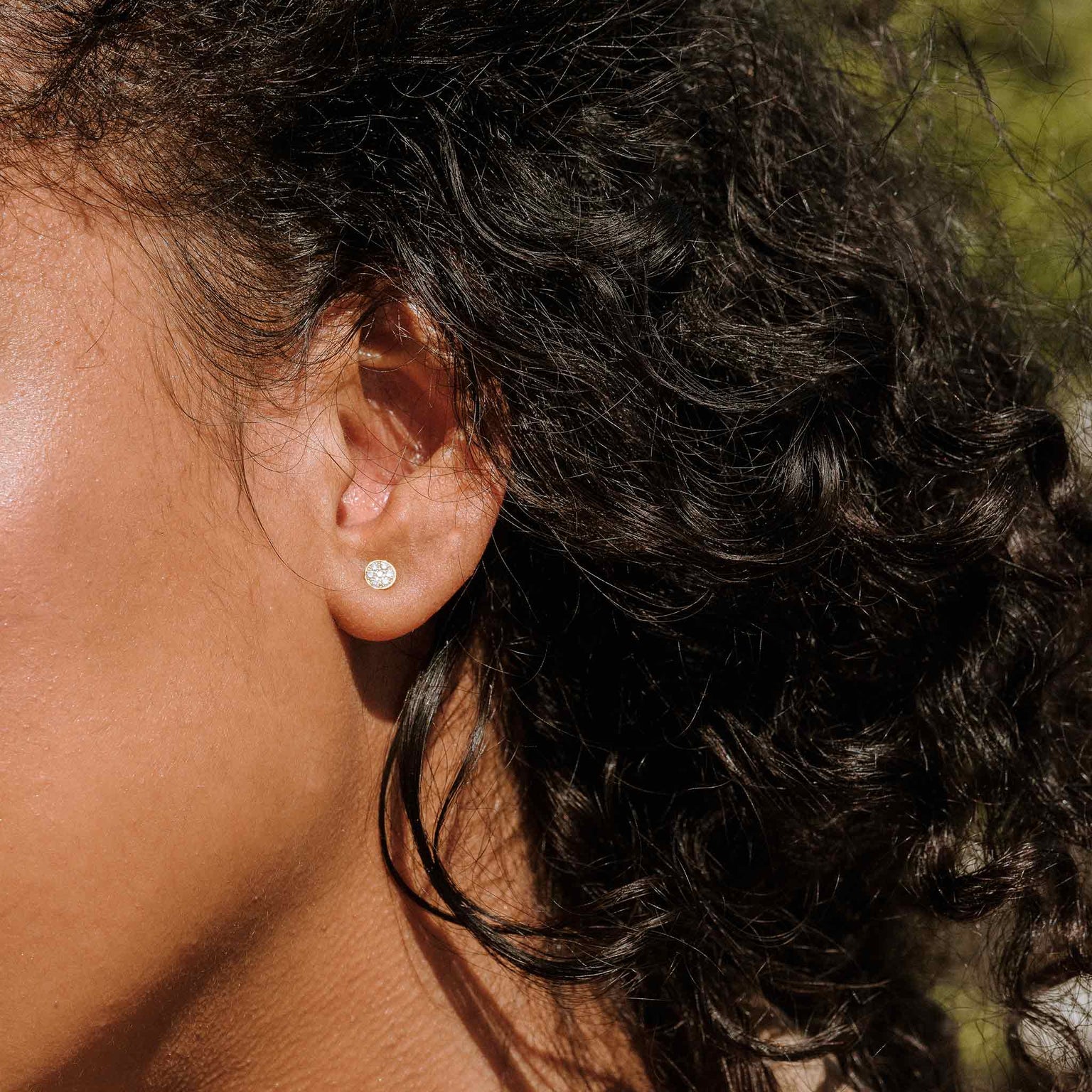 White gold deals piercing earrings