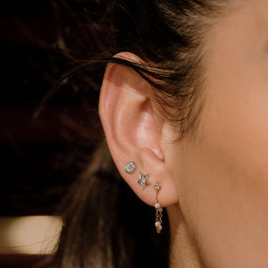 Gigi Clozeau - Puce diamond earrings, Yellow Gold