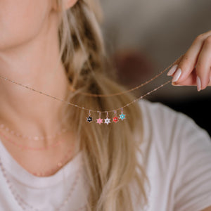 Gigi Clozeau - Étoile Diamond Pendant, Coral, Rose Gold