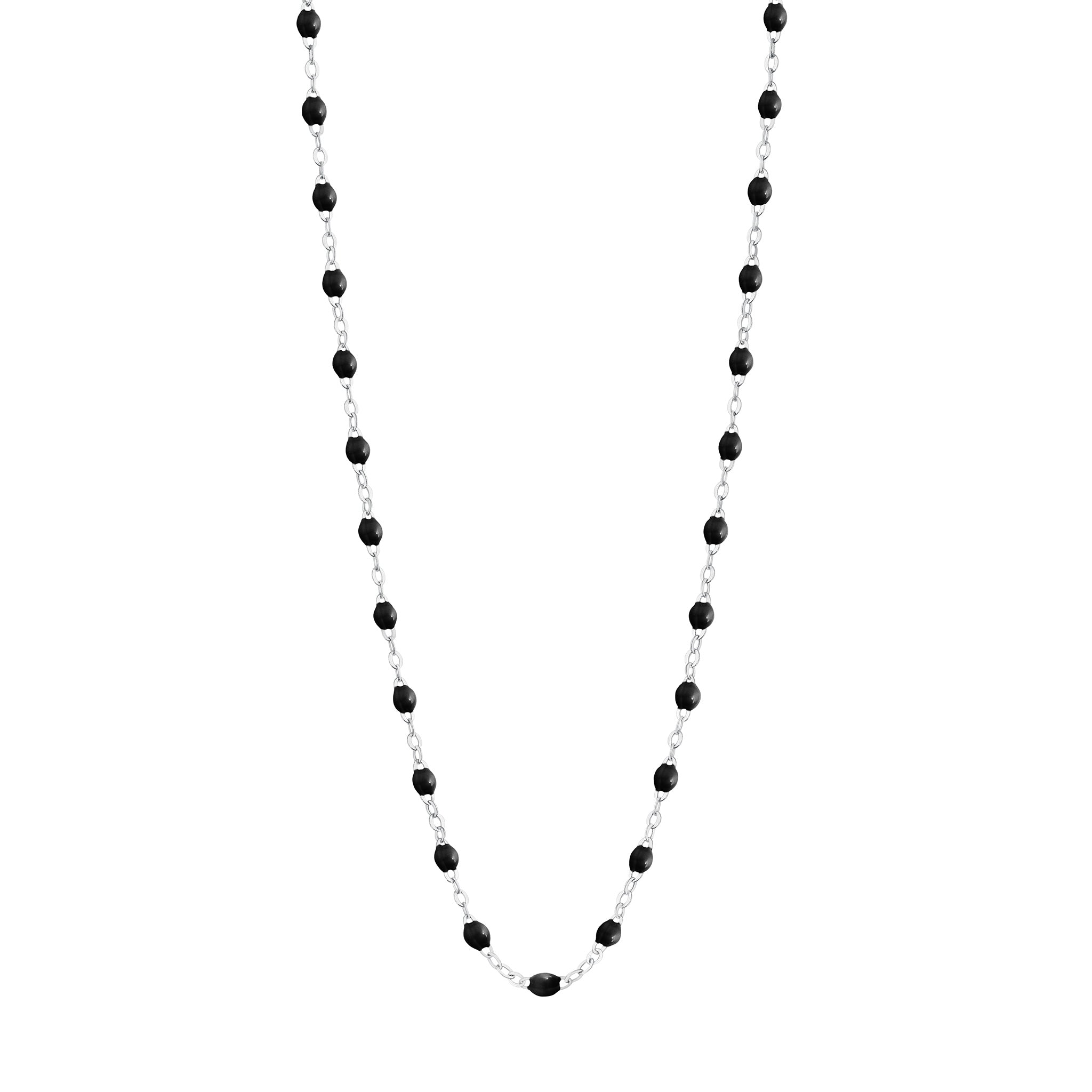 Gigi Clozeau - Classic Gigi Black necklace, White Gold, 17.7"