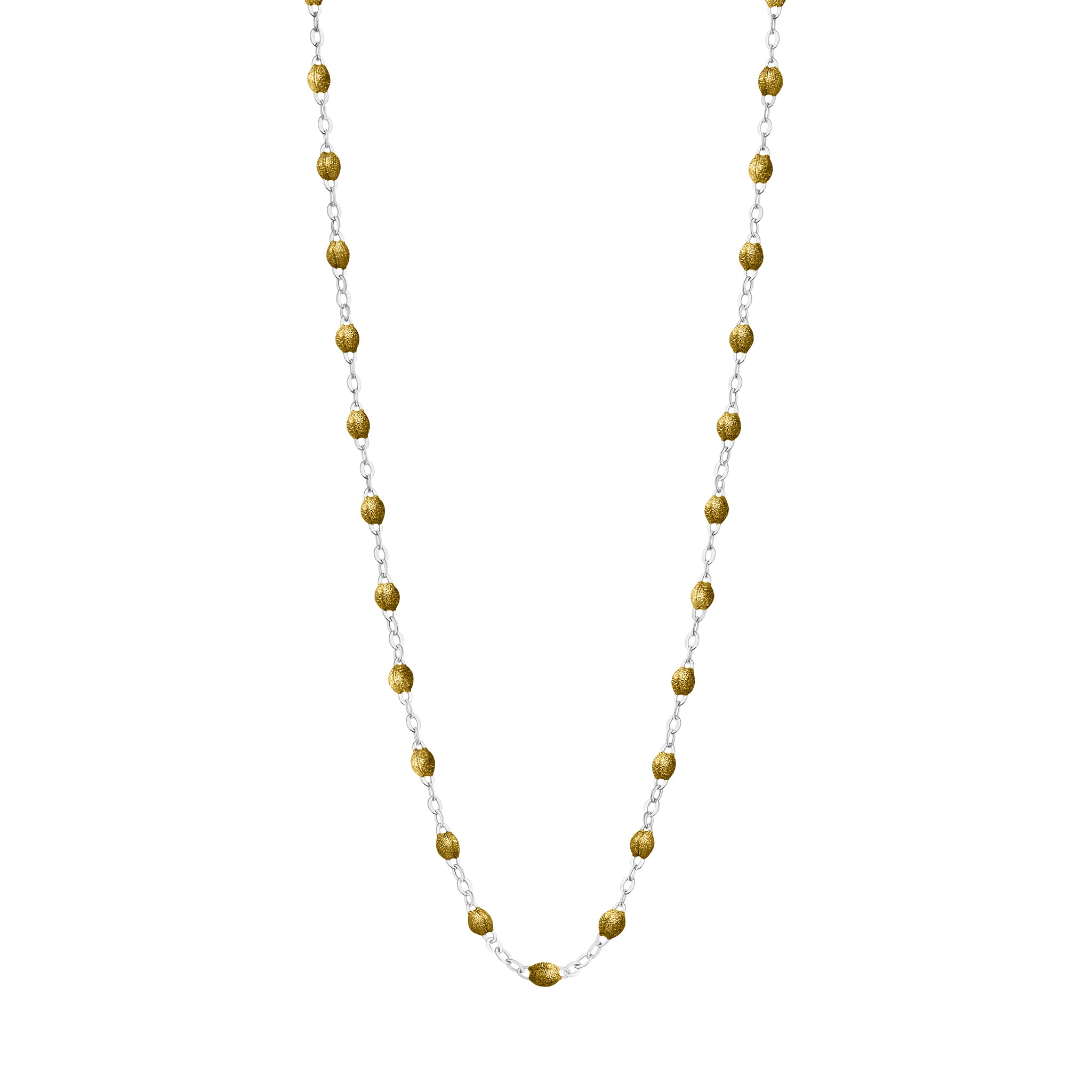 Gigi Clozeau - Classic Gigi Gold necklace, White Gold, 16.5"