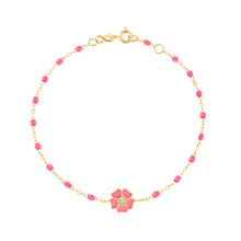 Gigi Clozeau - Flower Classic Gigi Pink diamond bracelet, Yellow Gold, 6.7"