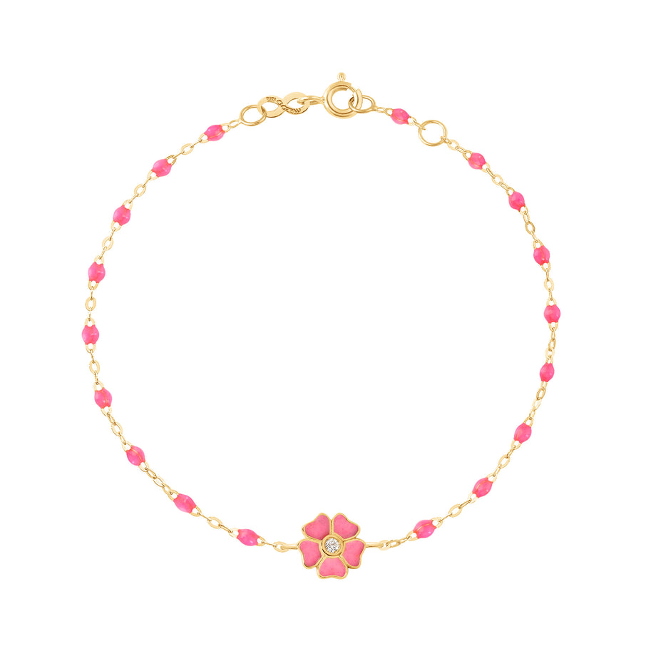 Gigi Clozeau - Flower Classic Gigi Pink diamond bracelet, Yellow Gold, 6.7