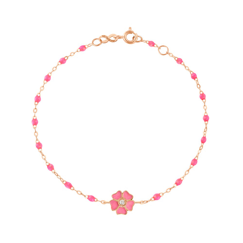 Gigi Clozeau - Flower Classic Gigi Pink diamond bracelet, Rose Gold, 6.7