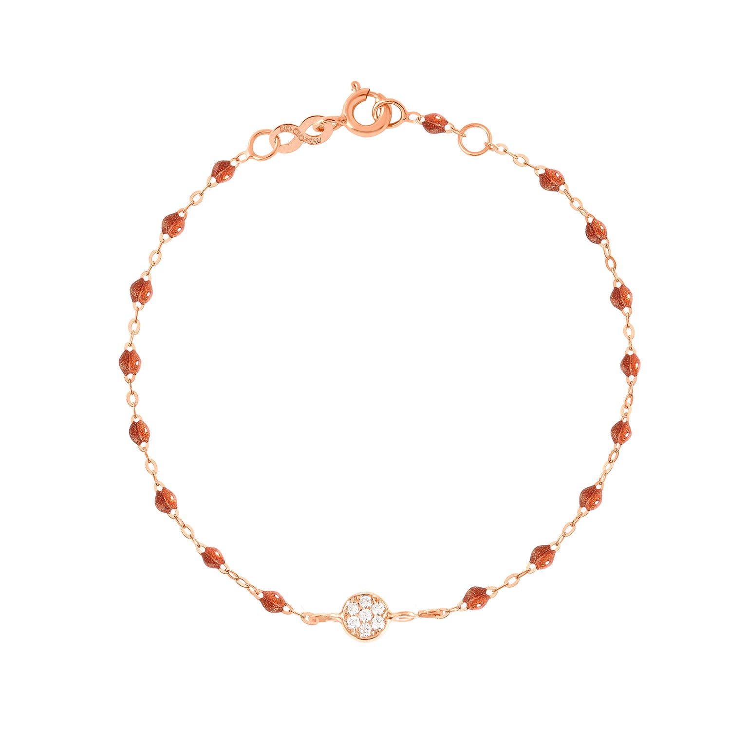 Gigi Clozeau - Puce Classic Gigi Fauve diamond bracelet, Rose Gold, 6.7"