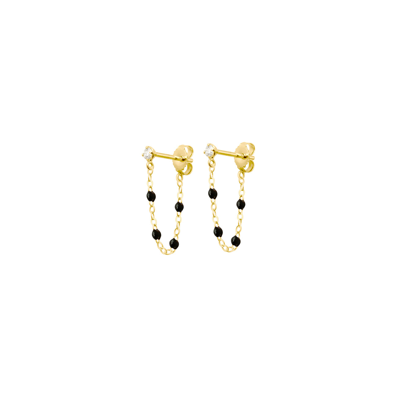Unique Diamond Hoop Earrings Large Black Diamond Huggies 14K Yellow Gold  3ct 000727