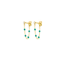 Gigi Clozeau - Gigi Supreme Diamond earrings, Emerald, Yellow Gold