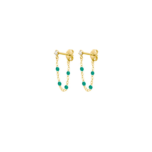 Gigi Clozeau - Gigi Supreme Diamond earrings, Emerald, Yellow Gold