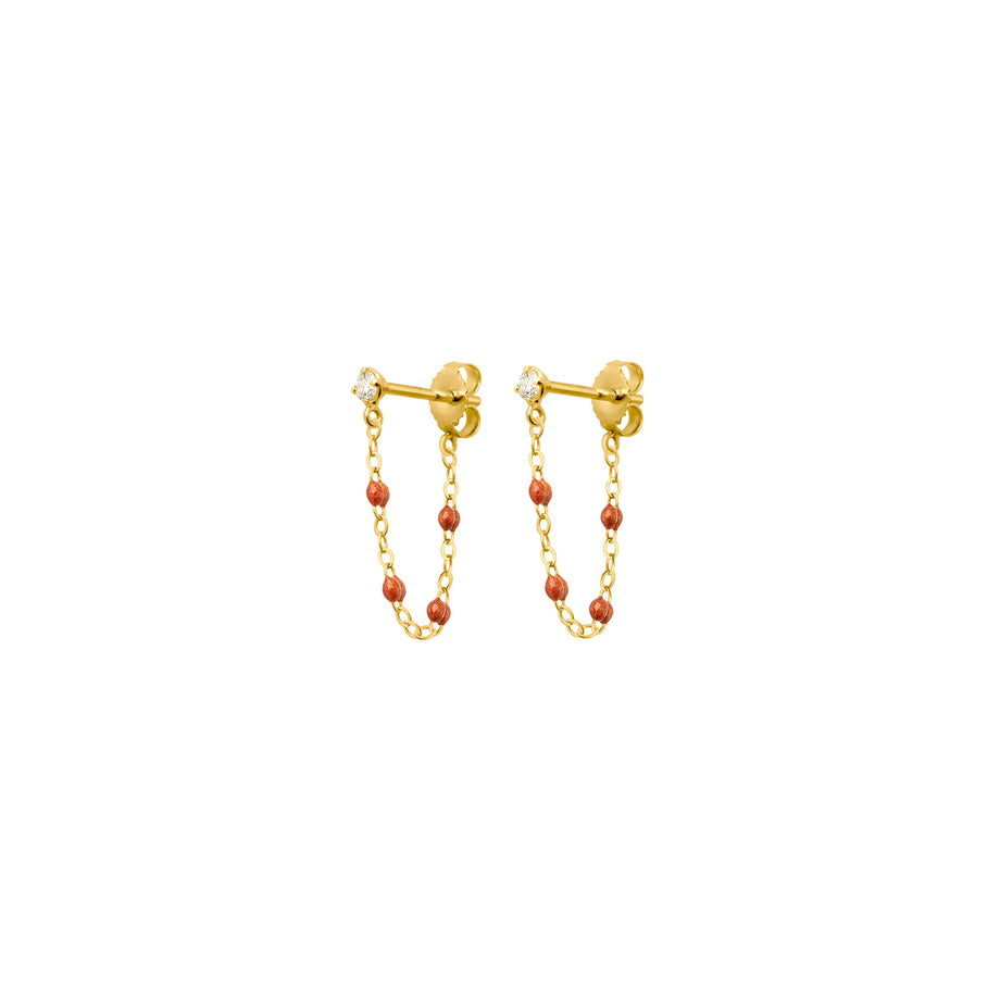 Gigi Supreme Diamond earrings, Fauve, Yellow Gold