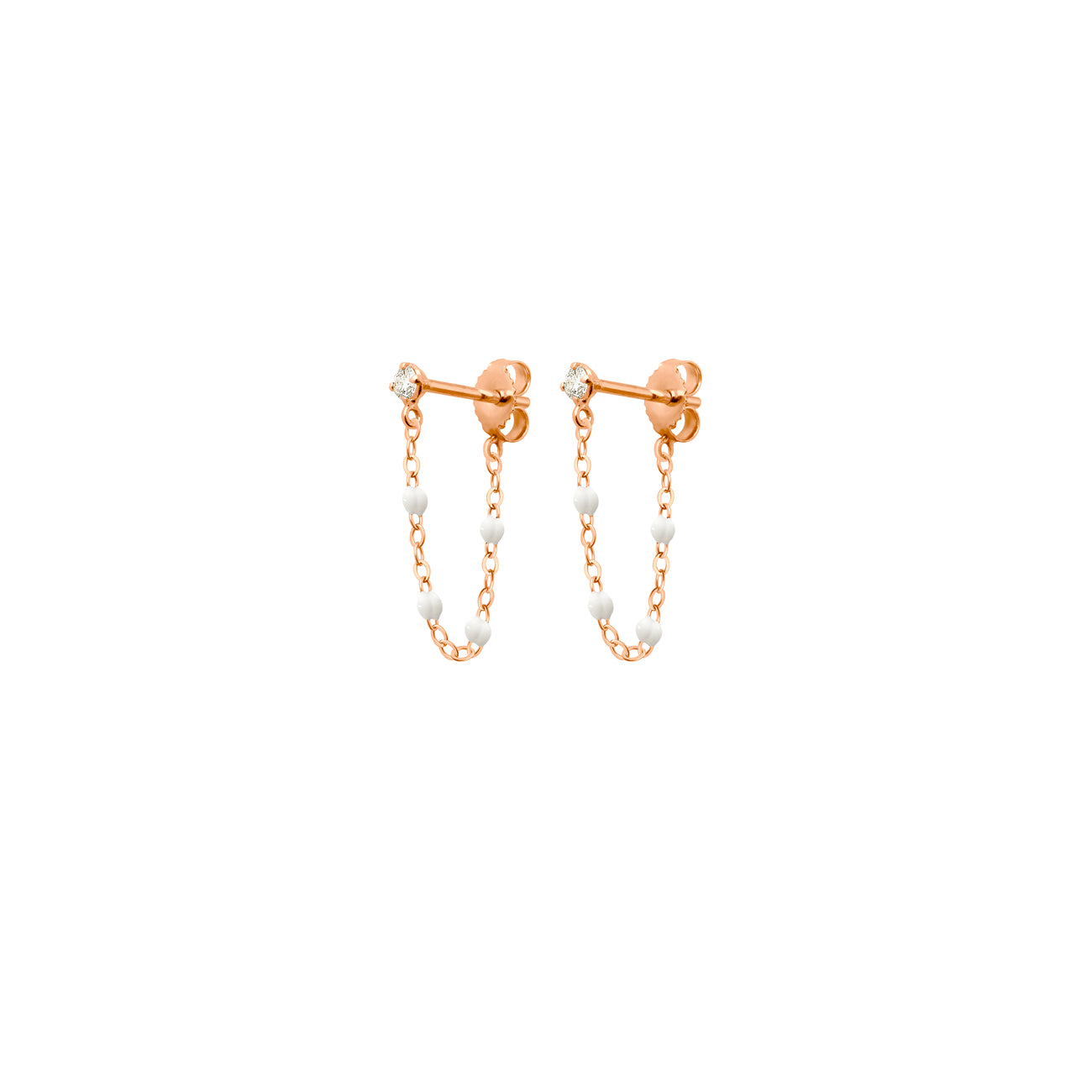 Gigi Clozeau - Gigi Supreme Diamond earrings, White, Rose Gold