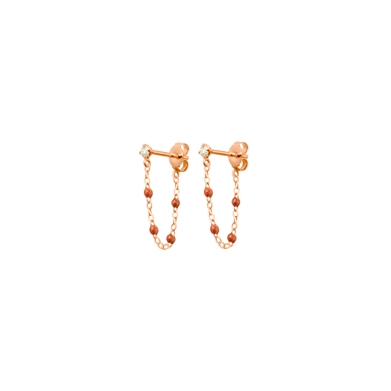 Gigi Clozeau - Gigi Supreme Diamond earrings, Fauve, Rose Gold
