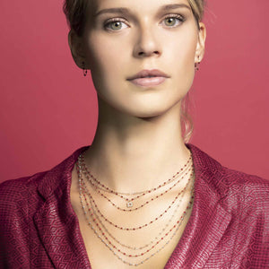 Gigi Clozeau - Classic Gigi Cherry necklace, Rose Gold, 16.5"