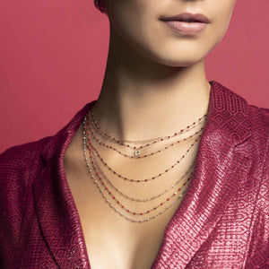Gigi Clozeau - Classic Gigi Silver necklace, Rose Gold, 19.7"