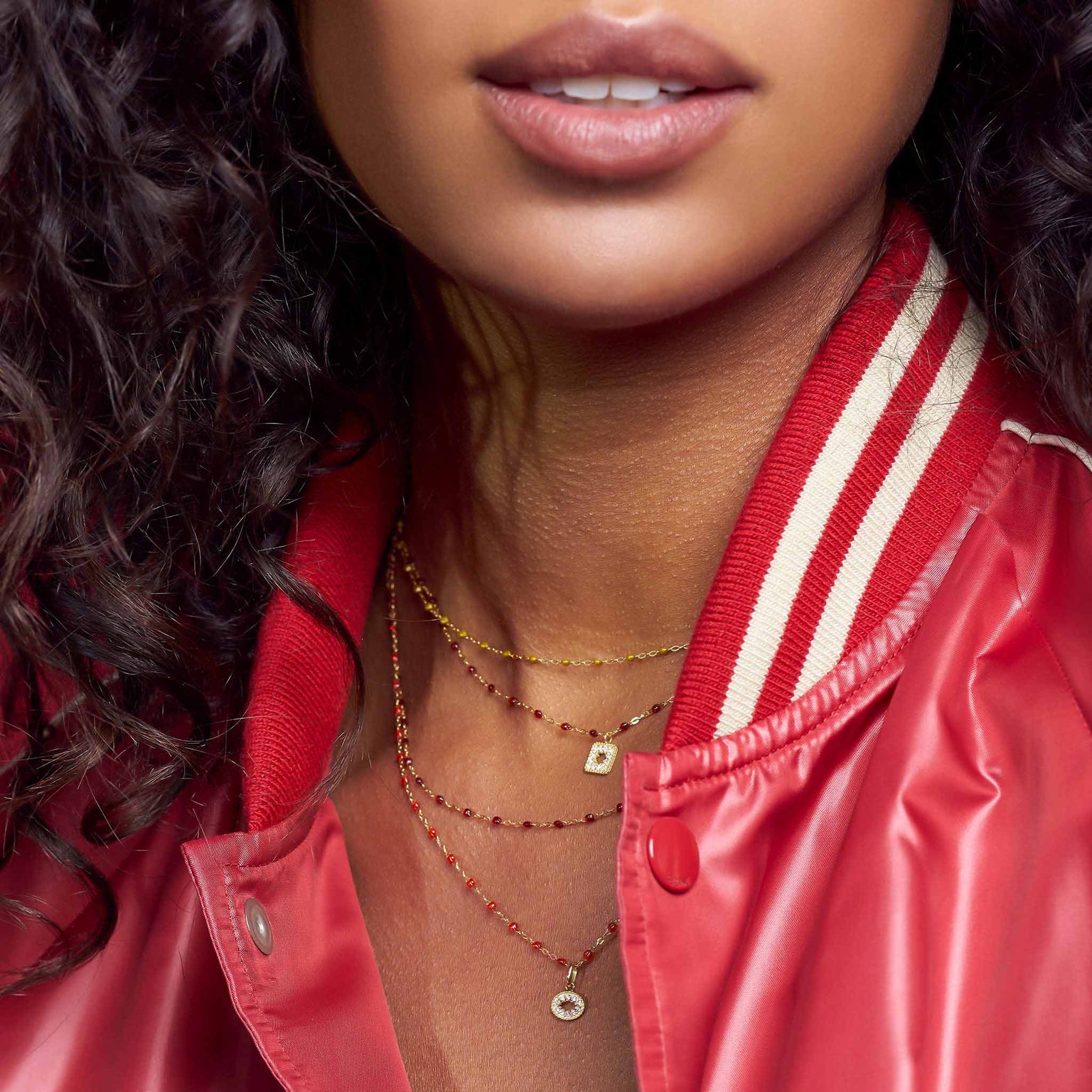 Gigi Clozeau - Classic Gigi Cherry necklace, Rose Gold, 16.5"