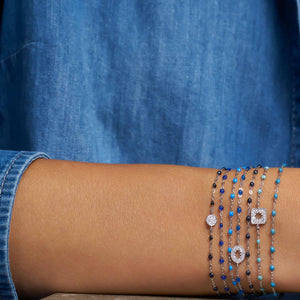 Gigi Clozeau - Classic Gigi Jeans bracelet, White Gold, 6.7"