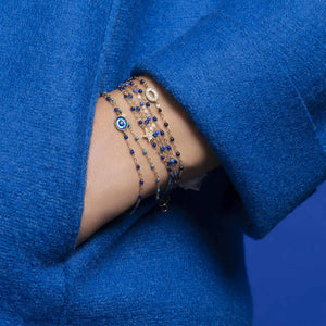 Gigi Clozeau - Star Classic Gigi Lapis diamond bracelet, Rose Gold, 6.7"
