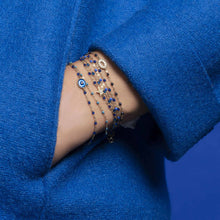 Gigi Clozeau - Classic Gigi Blue bracelet, Yellow Gold, 7.5"