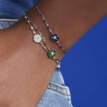Gigi Clozeau - Flower Classic Gigi Lapis Diamond Bracelet, Rose Gold, 6.7"