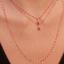 Gigi Clozeau - Mini Gigi Poppy necklace, Rose Gold 5 diamond, 21.7"