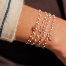 Gigi Clozeau - Petite Moon Classic Gigi White diamond bracelet, Yellow Gold, 6.7"