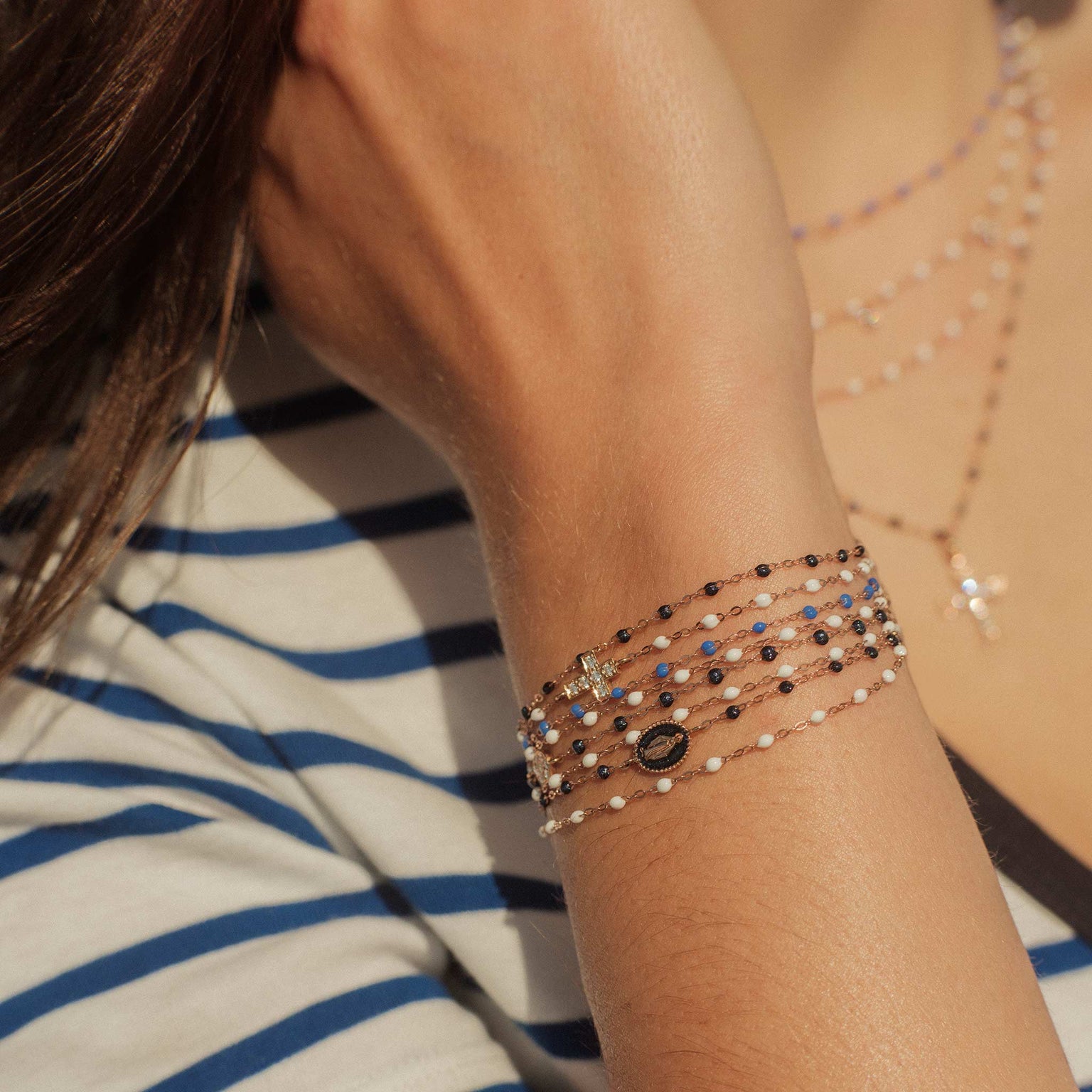 Gigi Clozeau - Classic Gigi Sky bracelet, Rose Gold, 5.9"