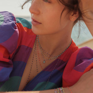 Gigi Clozeau - Classic Gigi Turquoise necklace, Rose Gold, 16.5"