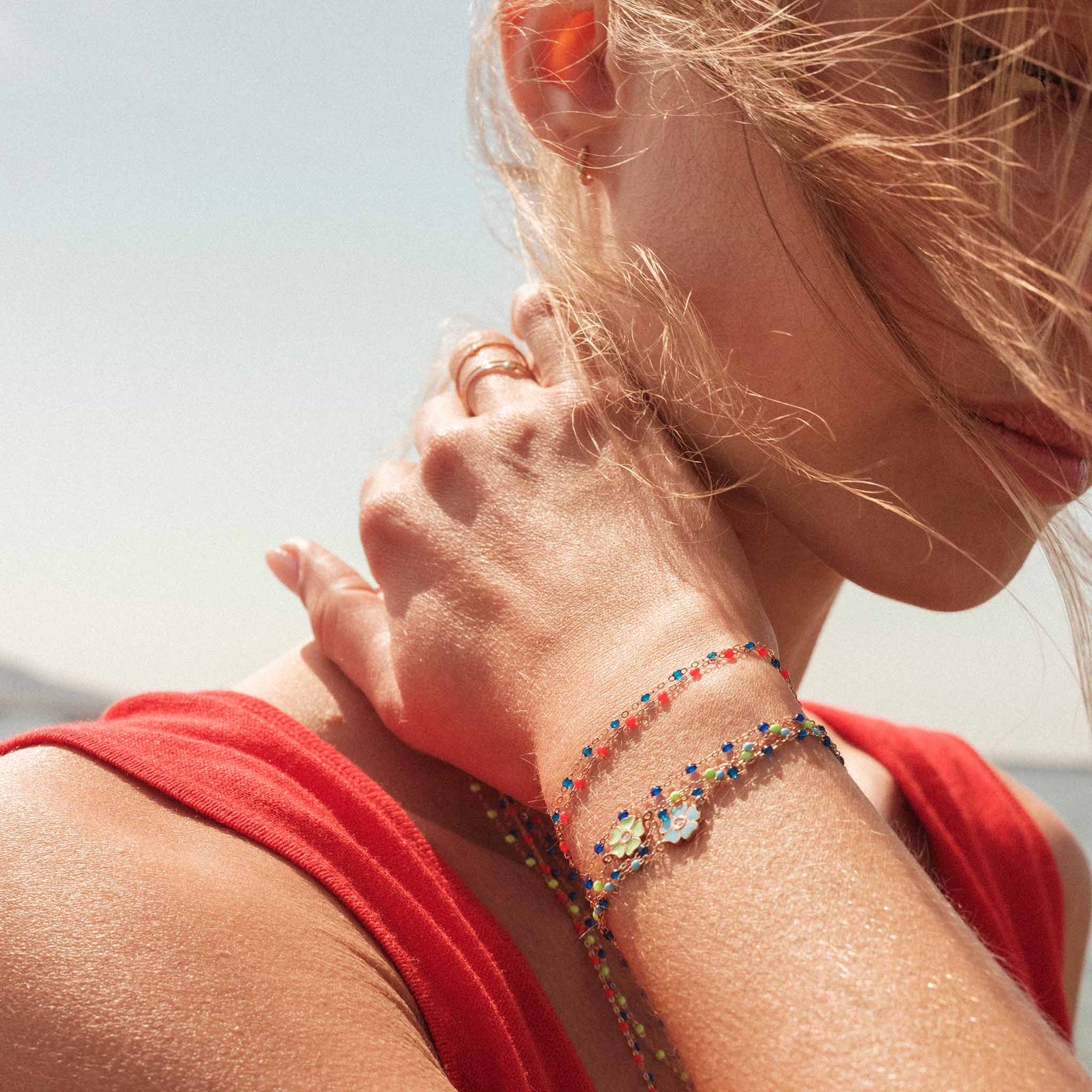 Gigi Clozeau - Classic Gigi Sapphire bracelet, Rose Gold, 5.9"