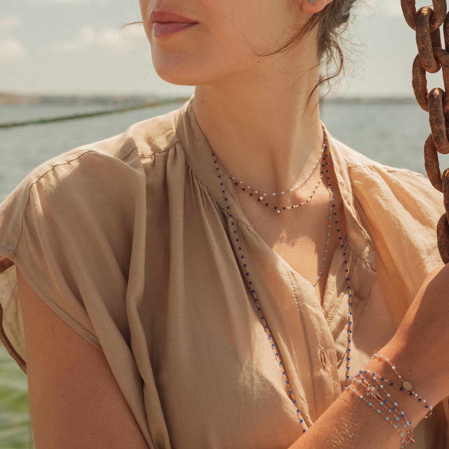 Gigi Clozeau - Classic Gigi Sapphire sautoir, Yellow Gold, 34"