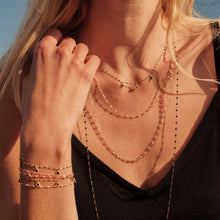 Gigi Clozeau - Classic Gigi Baby Pink necklace, Yellow Gold, 19.7"