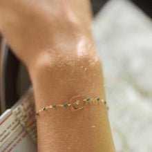 Gigi Clozeau - Miss Gigi Emerald diamond bracelet, Rose Gold, 6.7"