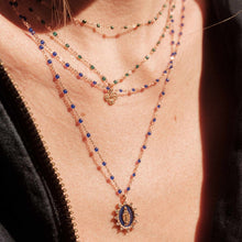 Gigi Clozeau - Lucky Clover Classic Gigi Emerald diamond necklace, Rose Gold, 16.5"