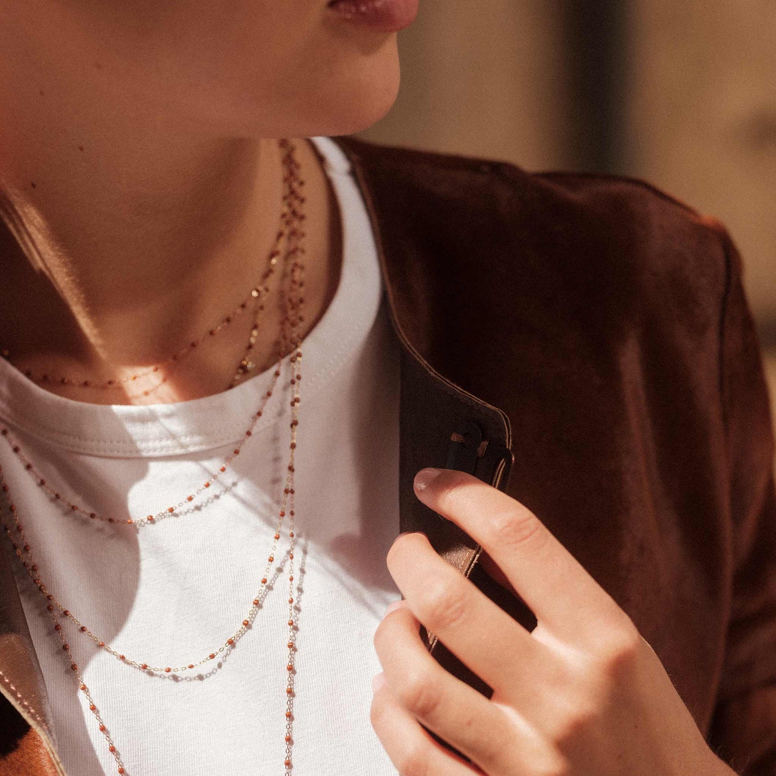 Gigi Clozeau - Classic Gigi Fauve Sautoir, Rose Gold, 34"