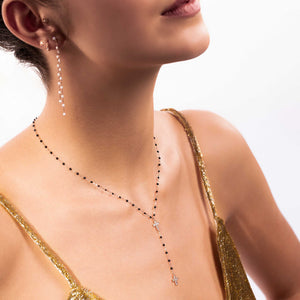 Gigi Clozeau - Classic Gigi dangling White earrings, Rose Gold